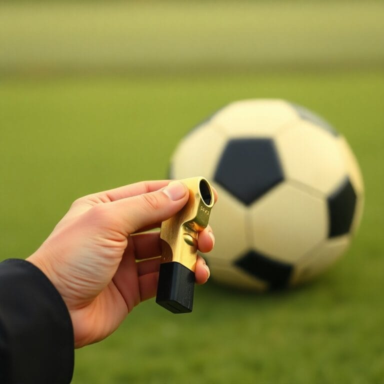 historia del silbato del árbitro en el fútbol